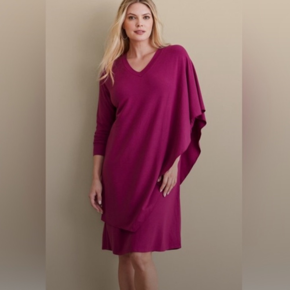Soft surroundings Marla Dress Tunic Dark Fuchsia New with Tag W-487 Sz XS